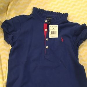 Ralph Lauren Polo Pleated collar girls shirt